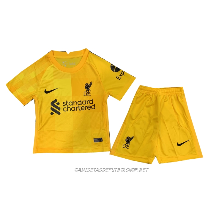 Camiseta Liverpool Portero 21-22 Nino Amarillo